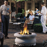 Outdoor natural gas fire pit and propane fire pit give the warmth of a wood campfire without the mess.